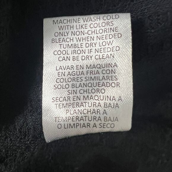 Chaser Waffle Knit Pullover Black Thermal Tunic Sweater Size XL - Picture 8 of 9